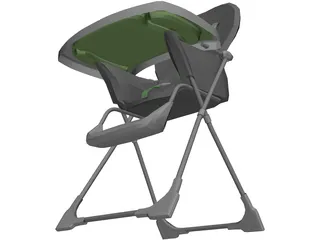 Baby Highchair 3D Model preview