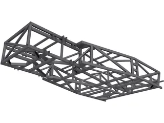 Kit Car Frame 3D Model preview