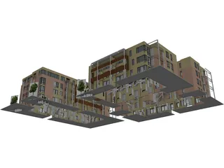 Condo Buildings 3D Model preview