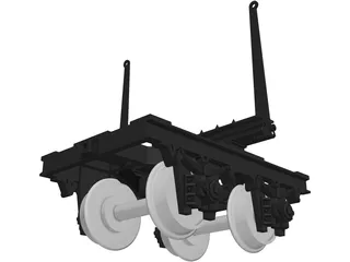 Wood Transport Truck Narrow Gauge 3D Model preview