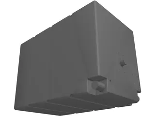 Square Water Tank 3D Model preview