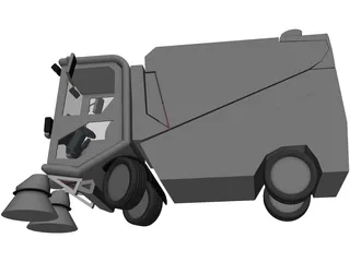 Tennant 636 Vacuum Sweeper 3D Model preview