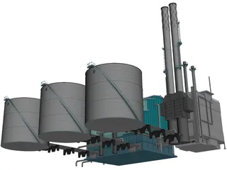 Oil Tank 3D Model preview
