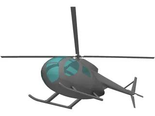 Hughes OH-6A Cayuse 3D Model preview