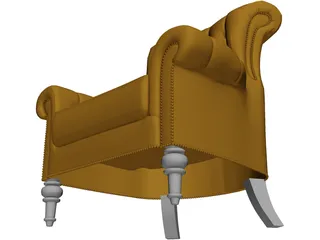 Single Sofa 3D Model preview