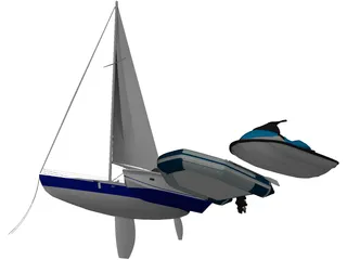 Boats Collection 3D Model preview