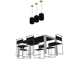Kitchen Table 3D Model preview