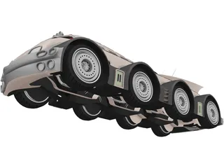 Eight Wheeler 3D Model preview