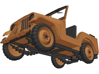 Jeep Willys 3D Model preview