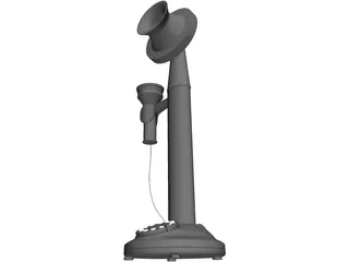 Vintage Telephone 3D Model preview