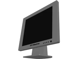 TFT Monitor 3D Model preview