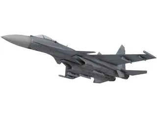 Sukhoi Su-35 Super Flanker 3D Model preview
