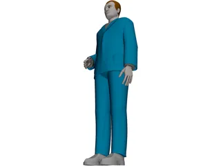 Man Worker 3D Model preview