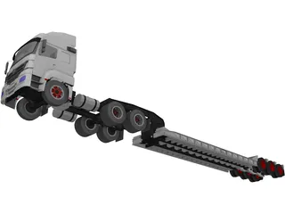 Mercedes-Benz Actros 6-axle 3D Model preview