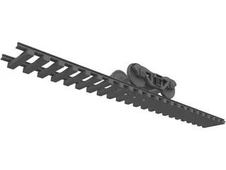 Freight Bogie 3D Model preview