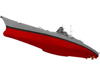 Scharnhorst-class Battleship 3D Model preview