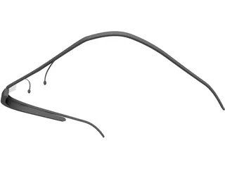 Google Glass 3D Model preview