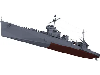 New Orleans class Heavy Cruiser 3D Model preview