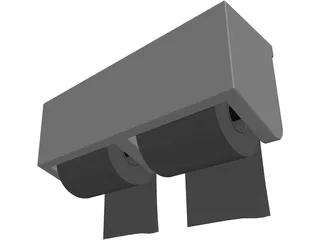 Toilet Paper Box 3D Model preview