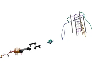 Playground Equipment 3D Model preview
