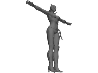 Cat Woman 3D Model preview