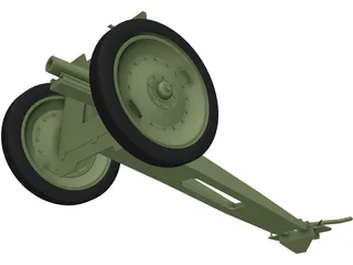 M1927 76,2-mm Regimental Gun 3D Model preview