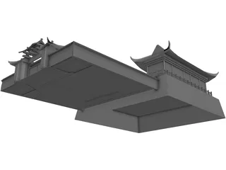 Asian Palace 3D Model preview