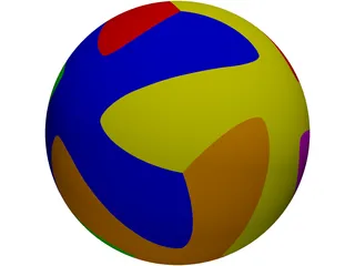 Soccer Ball Brazuca 3D Model preview