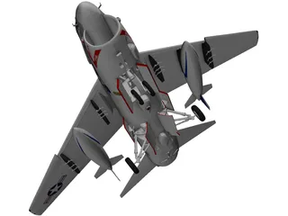 LTV A-7 Corsair II 3D Model preview