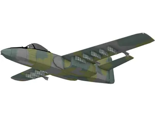 Northrop YA-9A 3D Model preview