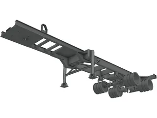 Trailer 18 Wheeler 3D Model preview