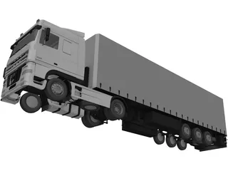 DAF XF 3D Model preview