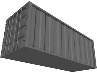Shipping Container 20ft 3D Model preview