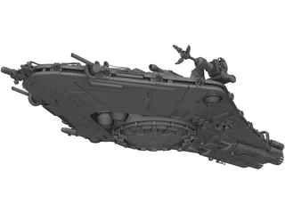 Spaceship 3D Model preview