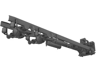 Truck Chassis and Suspension 3D Model preview