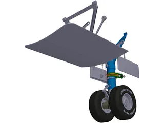 Nose Landing Gear 3D Model preview