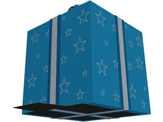 Christmas Present Box 3D Model preview