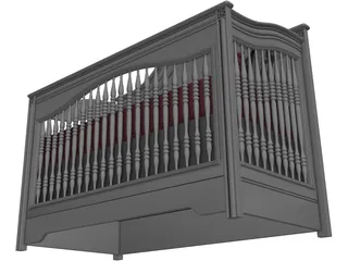 Baby Bed 3D Model preview