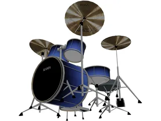 Kama Custom Drumkit 3D Model preview