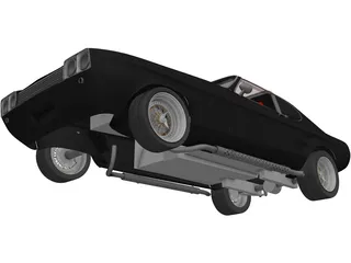 Ford Capri Muscle Car 3D Model preview
