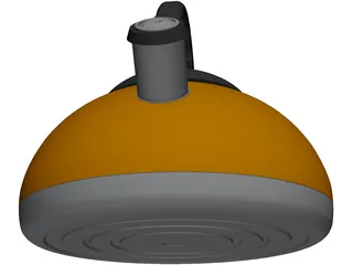 Euro Retro Teapot 3D Model preview
