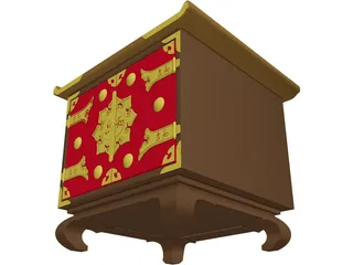 Oriental Rack 3D Model preview