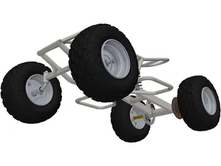 Mini ATV Chassis 3D Model preview