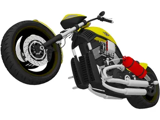 Harley-Davidson Custom 3D Model preview