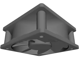 Axial Flow Fan 3D Model preview