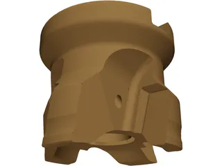 Aluminum Face Mill 3D Model preview