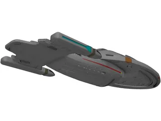 Star Trek USS Voyager 3D Model preview