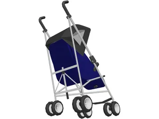 Quinny Stroller 3D Model preview