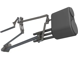 Steam Engine Walschaert Gear 3D Model preview