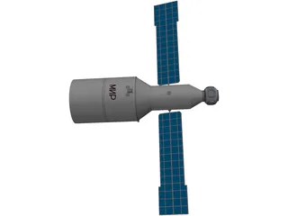 MIR Space Station Command Module 3D Model preview